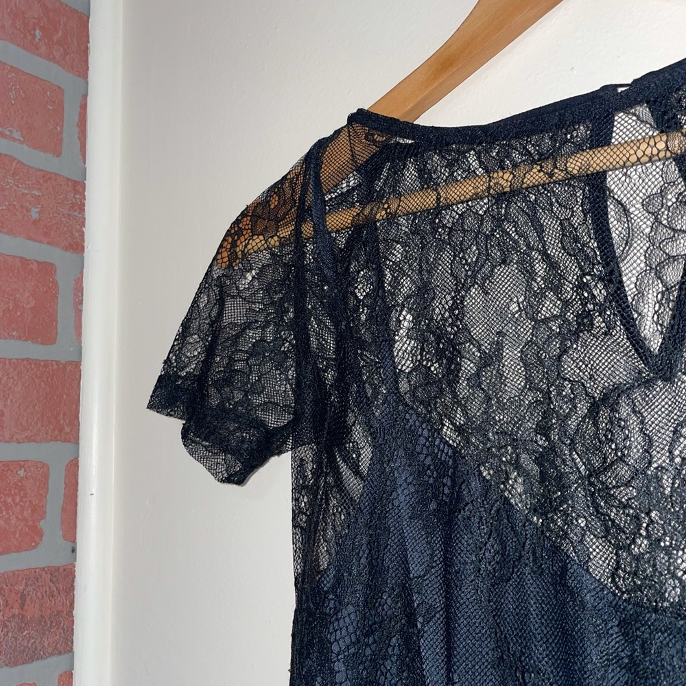 Lace shirt with tank underneath